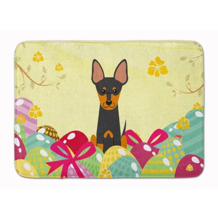 Carolines Treasures Easter Eggs English Toy Terrier Machine Washable Memory Foam Mat BB6109RUG